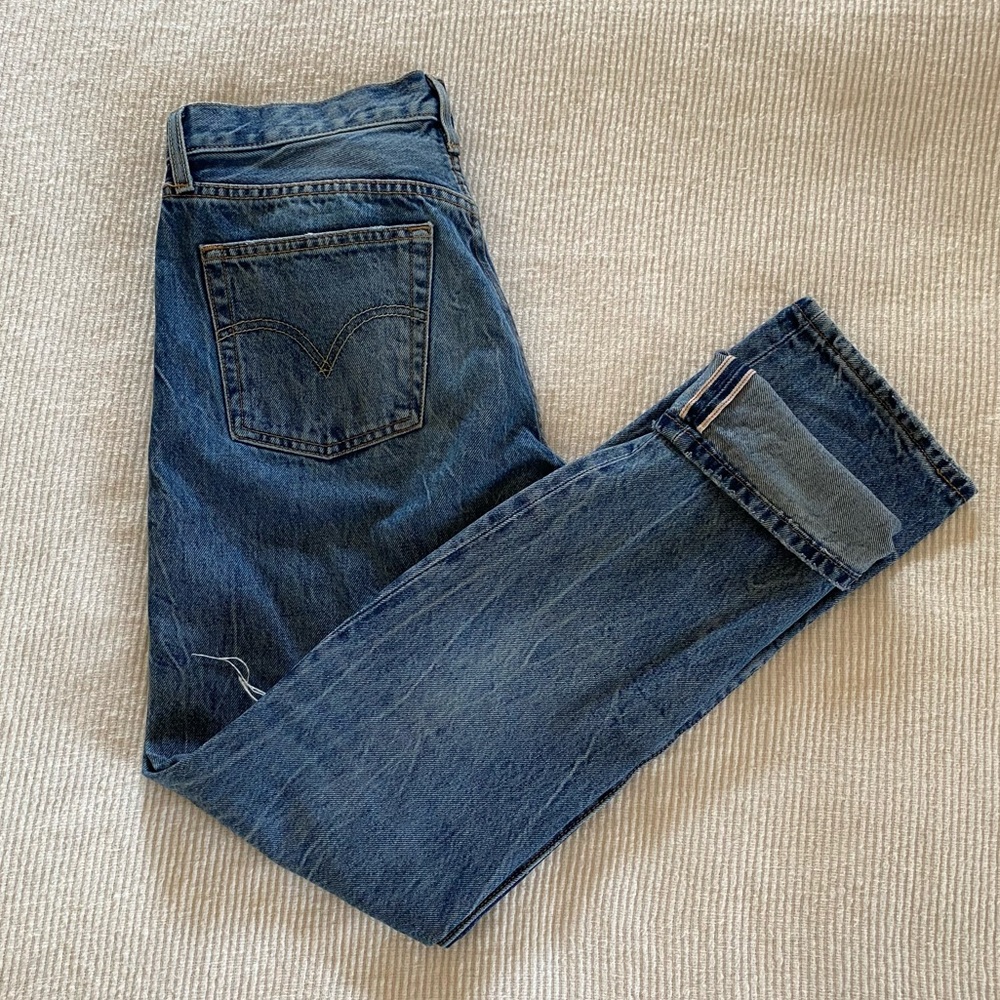 Levi’s White Oak Cone Mills Selvedge 501 Denim W 28 x 32